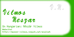 vilmos meszar business card